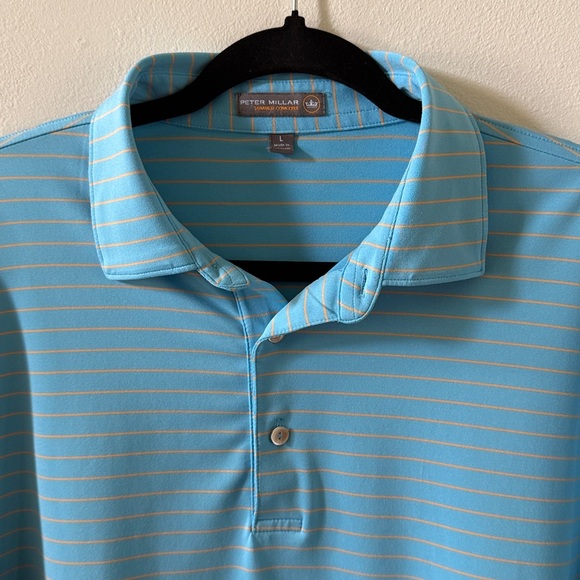 Peter Millar Light Blue Polo Shirt - Picture 2 of 3